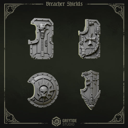 Breacher Shields Eternal Pilgrims | (4) - Battle Brothers - Greytide - Miniatures