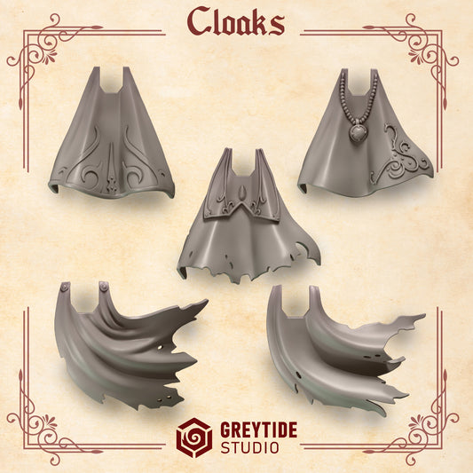 Cloaks Crimson Lords | (5) - Battle Brothers - Greytide - Miniatures