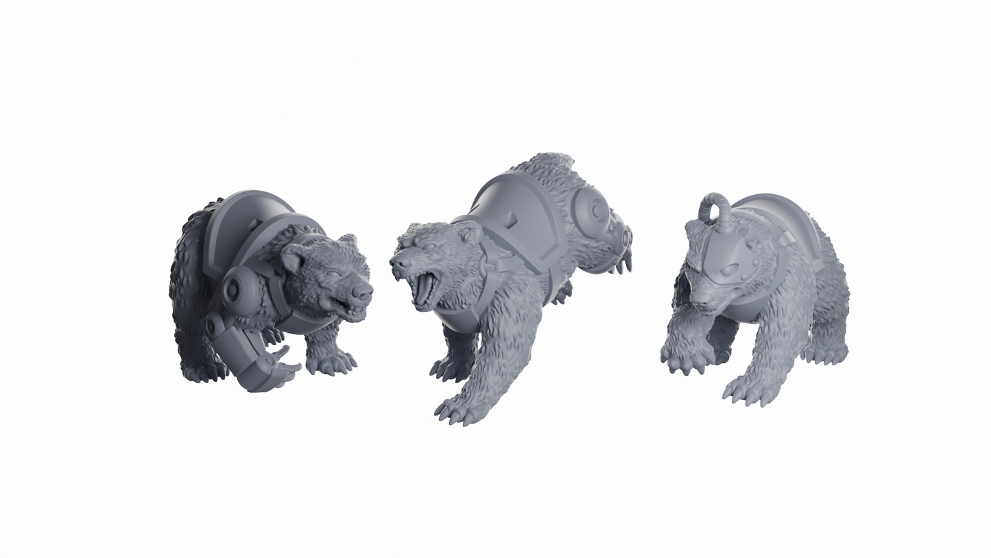 Bear Cubs Pack | Space Bears (7) - MKX Prime Brothers - Tabletop Time - 3D Printed Mini Marines