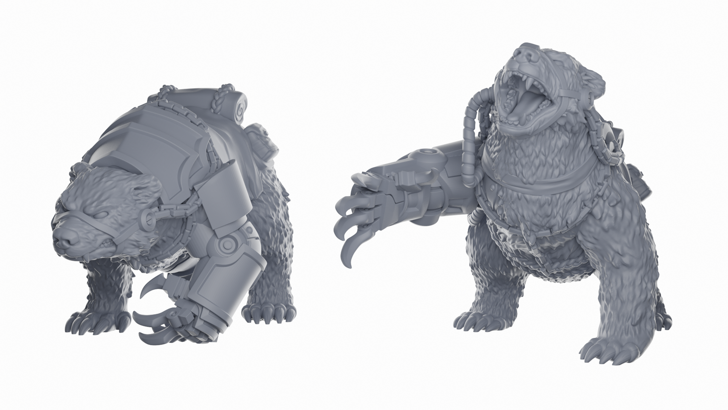 Bearback Riders | Space Bears (2) - MKX Prime Brothers - Tabletop Time - 3D Printed Mini Marines