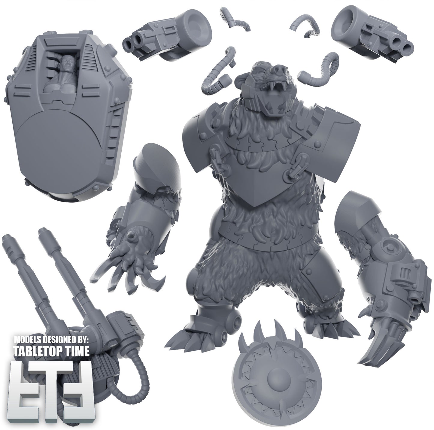 Dreadbear | Space Bears (1) - MKX Prime Brothers - Tabletop Time - 3D Printed Mini Marines