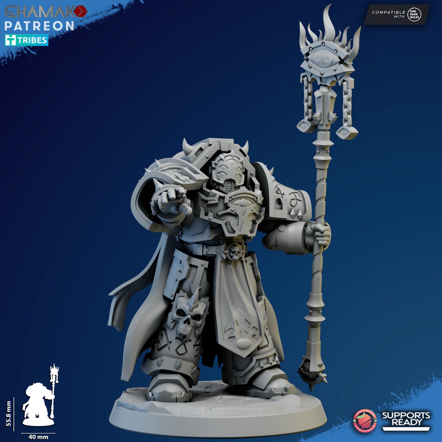 Exterminator Warlock 3 | Chaos Knights (1)  - Havoc Brothers - Ghamak - 3D Printed Mini Marines