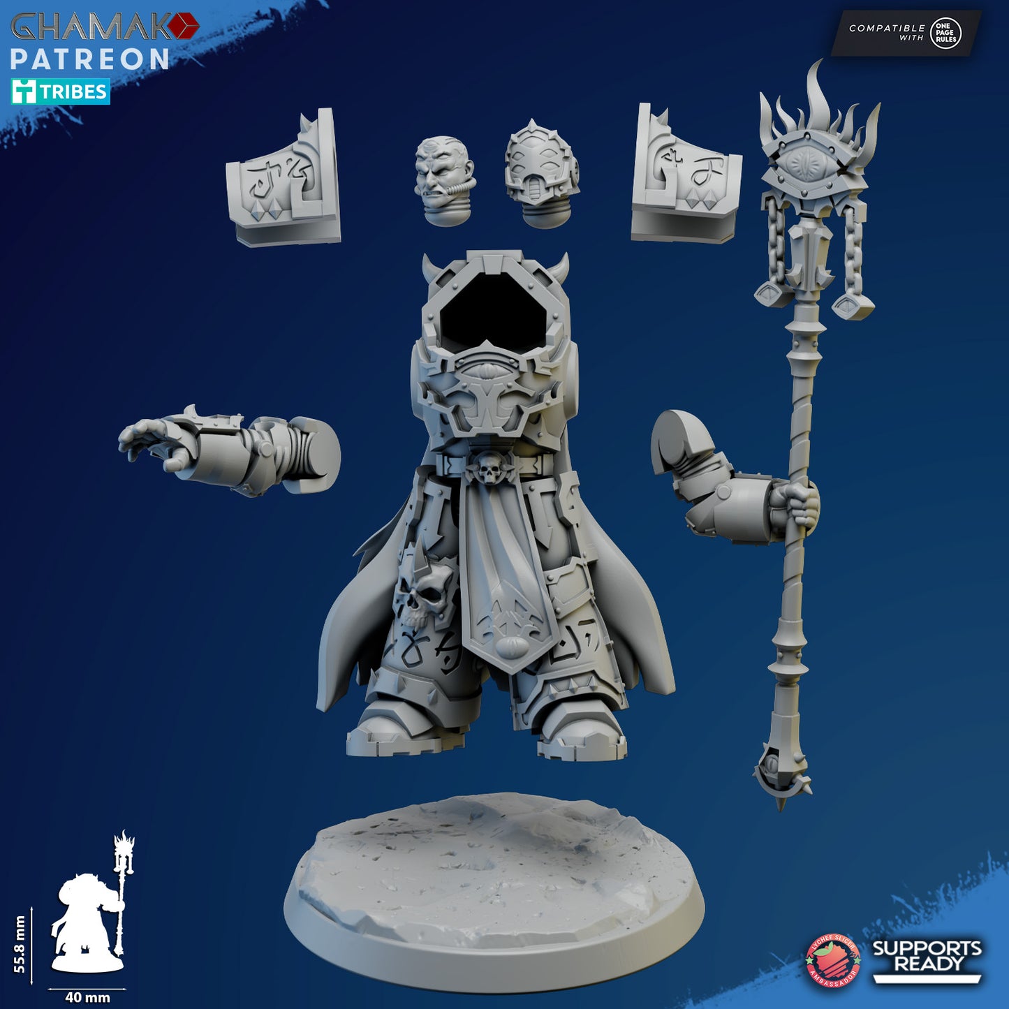 Exterminator Warlock 3 | Chaos Knights (1)  - Havoc Brothers - Ghamak - 3D Printed Mini Marines