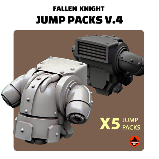 Fallen Knight V.4 Jump packs | Galaxy Marines Bits (5) - Battle Brothers - Tortugabay - 3d Printed Mini Marines