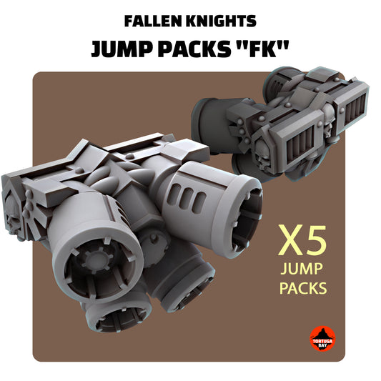Fallen Knight FK Jump packs | Galaxy Marines Bits (5) - Battle Brothers - Tortugabay - 3d Printed Mini Marines