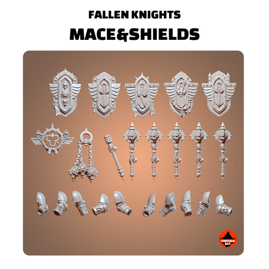 Fallen Knights Melee Weapons Sets | Galaxy Marine Loyalists Bits (5) - Battle Brothers - Tortugabay - 3d Printed Mini Marines