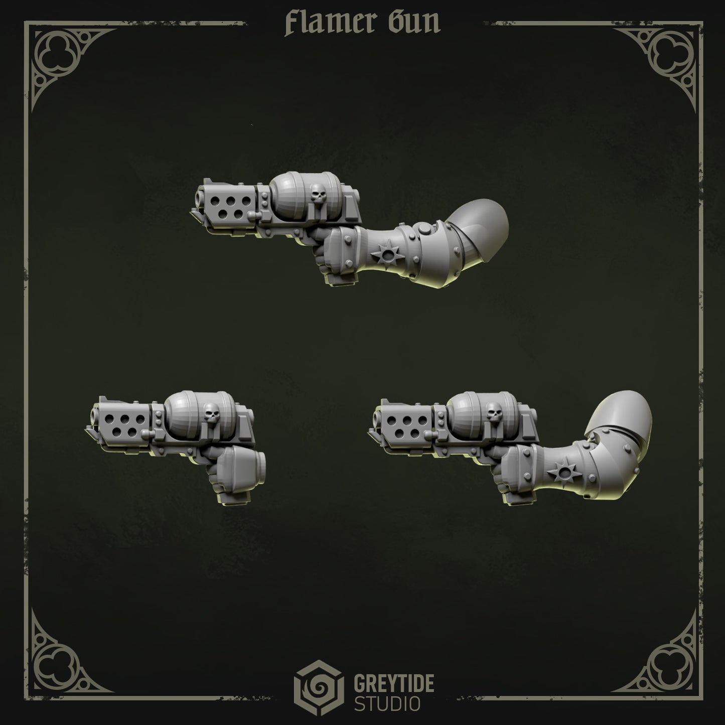 Flamer Guns Eternal Pilgrims | (3) - Battle Brothers - Greytide - Miniatures