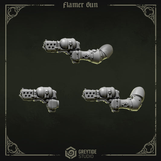 Flamer Guns Eternal Pilgrims | (3) - Battle Brothers - Greytide - Miniatures