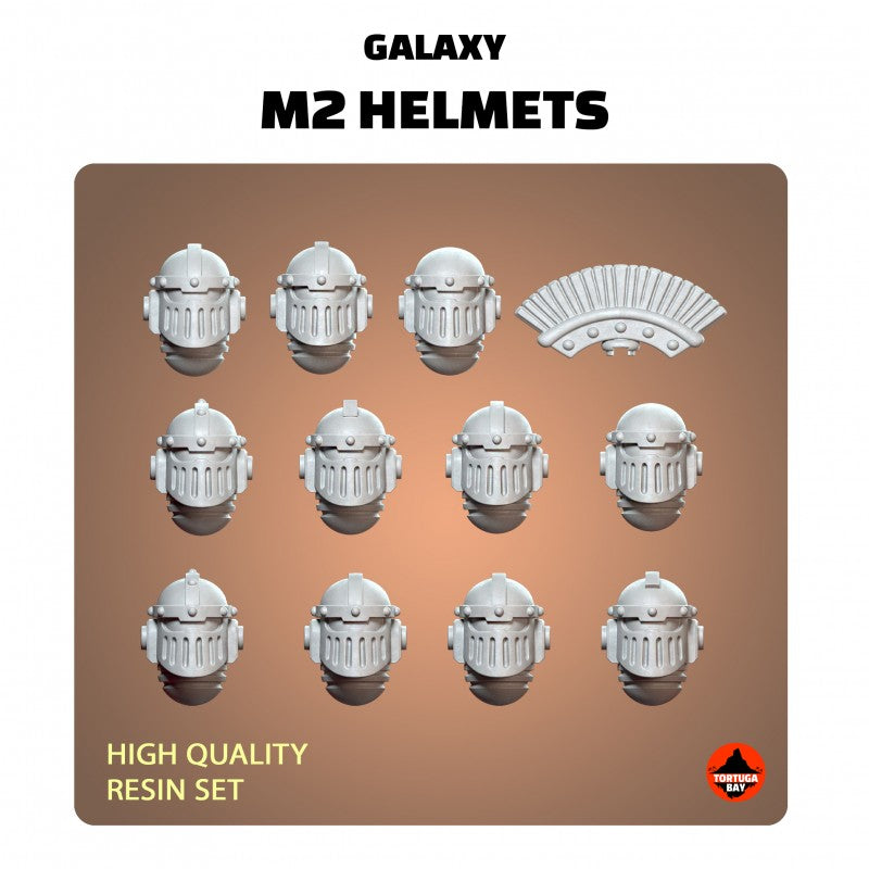 M2 Helmets | Galaxy Marines Bits (11) - MKII Battle Brothers - Tortugabay - 3d Printed Mini Marines