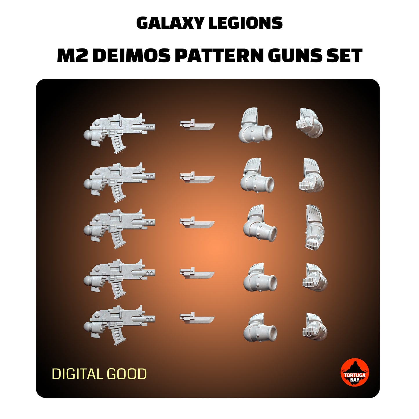 M2 Deimos Guns | Galaxy Marines Bits (10) - Battle Brothers - Tortugabay - 3D Printed Mini Marines