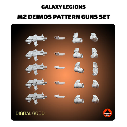 M2 Deimos Guns | Galaxy Marines Bits (10) - Battle Brothers - Tortugabay - 3D Printed Mini Marines
