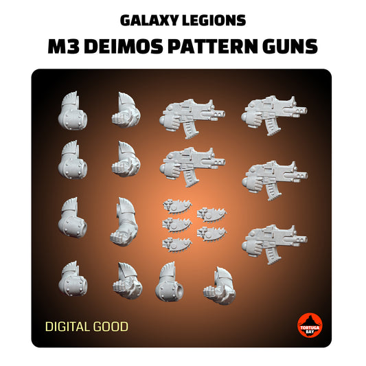 M3 Deimos Guns | Galaxy Marines Bits (10) - Battle Brothers - Tortugabay - 3D Printed Mini Marines