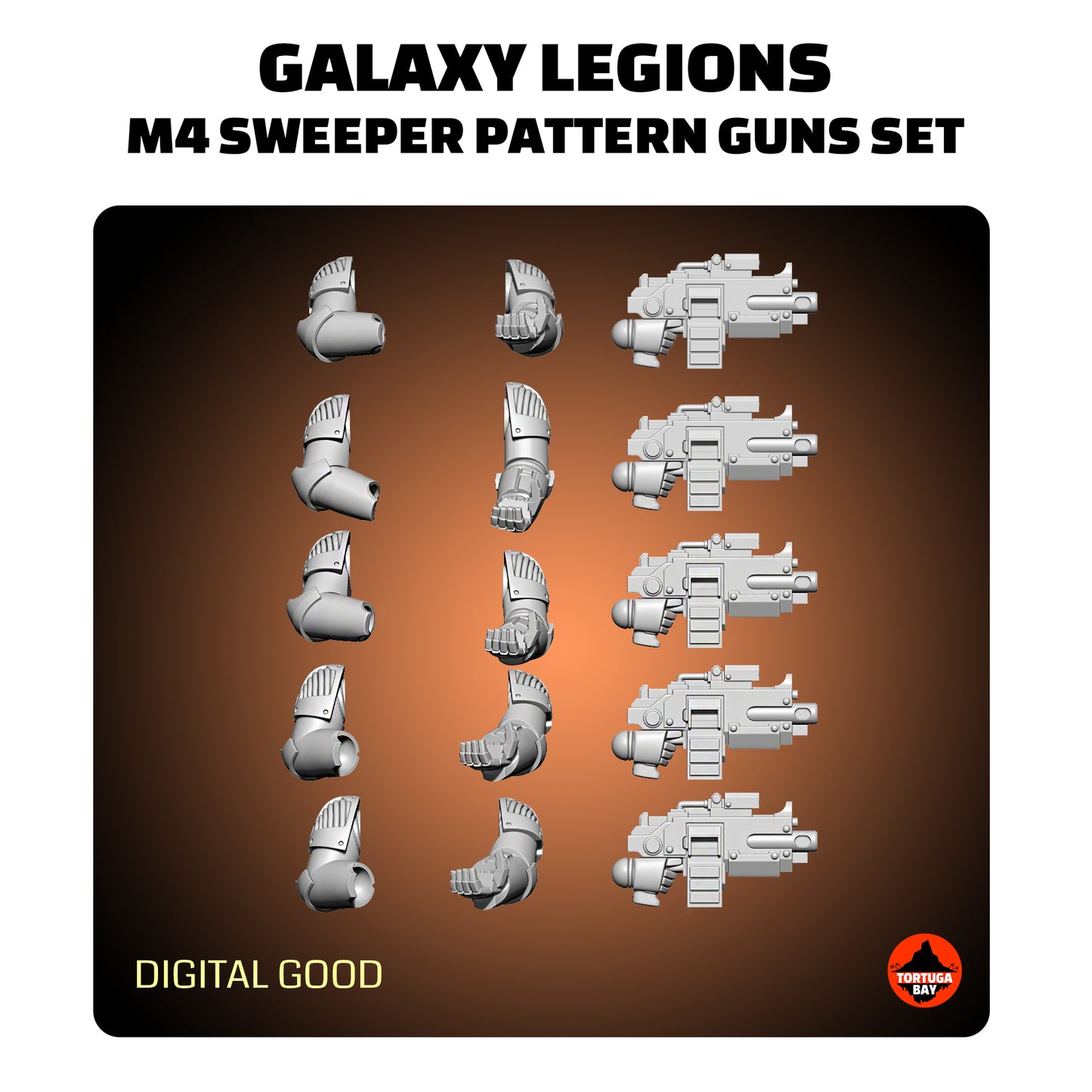 M4 Sweeper Guns | Galaxy Marines Bits (10) - Battle Brothers - Tortugabay - 3D Printed Mini Marines