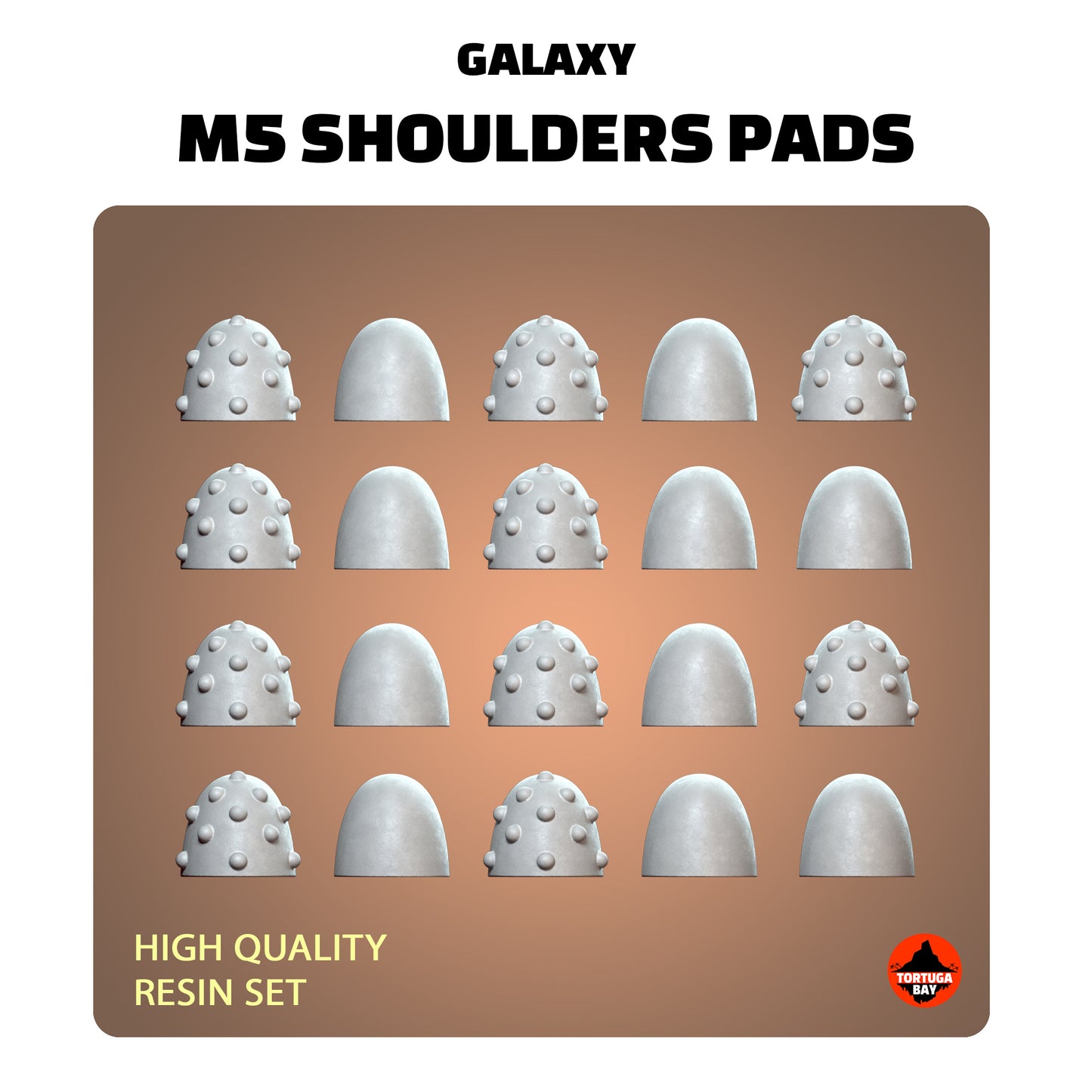M5 Shoulder Pads | Galaxy Marines Bits (20) - MKV Battle Brothers- Tortugabay - 3d Printed Mini Marines