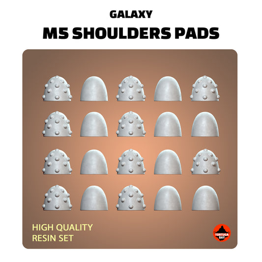 M5 Shoulder Pads | Galaxy Marines Bits (20) - MKV Battle Brothers- Tortugabay - 3d Printed Mini Marines