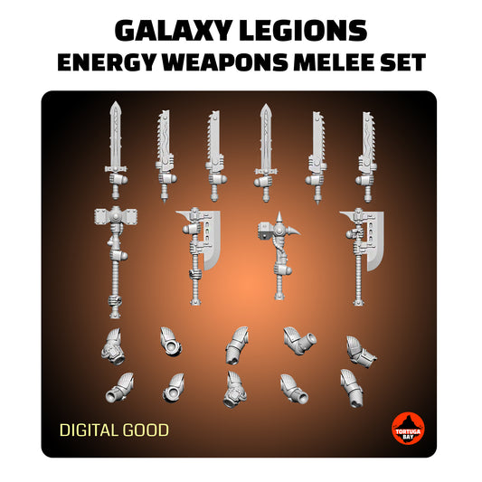 M3-6 Melee Weapons Set | Galaxy Marine Legions Bits (10) - Battle Brothers - Tortugabay - 3d Printed Mini Marines