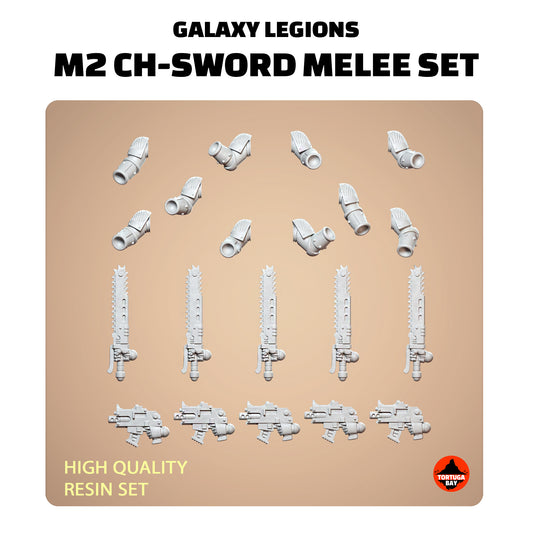 M2 Chain Swords | Galaxy Marines Bits (10) - MKII Battle Brothers - Tortugabay - 3d Printed Mini Marines