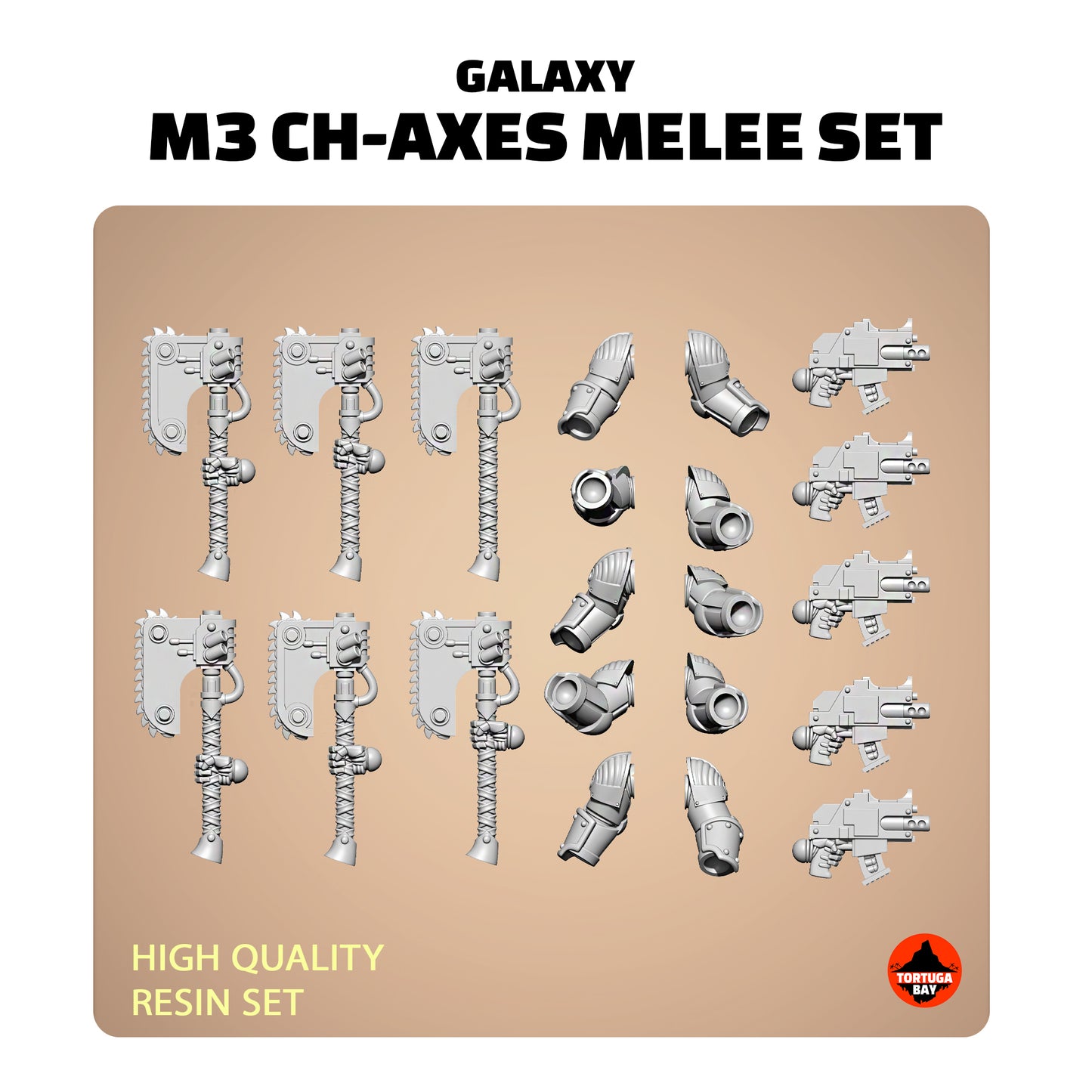 M3 Chain Swords | Galaxy Marines Bits (6) - MKIII Battle Brothers - Tortugabay - 3d Printed Mini Marines