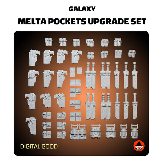 Melta Pocket Upgrade set V.2 | Galaxy Marine Accessory Bits - Battle Brothers - Tortugabay - 3d Printed Mini Marines