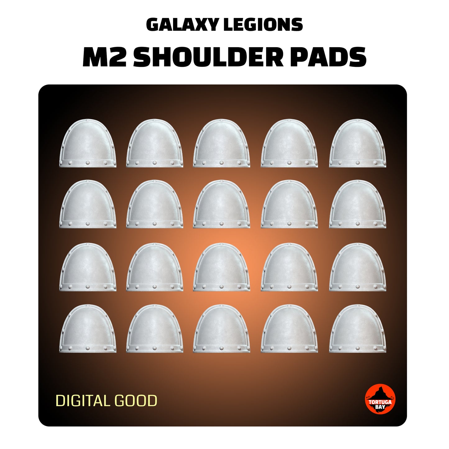 M2 Shoulder Pads | Galaxy Marines Bits (20) - MKII Battle Brothers- Tortugabay - 3d Printed Mini Marines