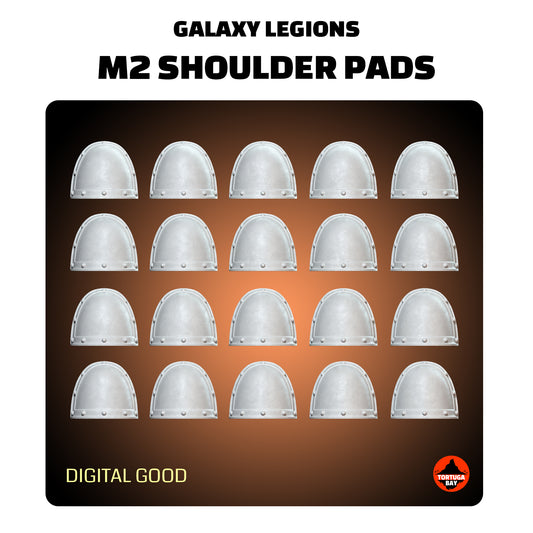 M2 Shoulder Pads | Galaxy Marines Bits (20) - MKII Battle Brothers- Tortugabay - 3d Printed Mini Marines