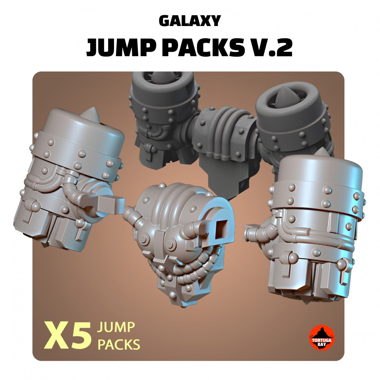 V.2 Jump packs | Galaxy Marines Bits (5) - Battle Brothers - Tortugabay - 3d Printed Mini Marines