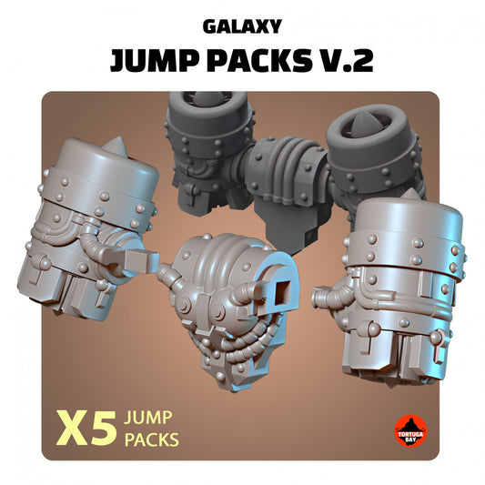 V.2 Jump packs | Galaxy Marines Bits (5) - Battle Brothers - Tortugabay - 3d Printed Mini Marines