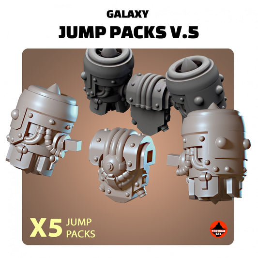 V.5 Jump packs | Galaxy Marines Bits (5) - Battle Brothers - Tortugabay - 3d Printed Mini Marines