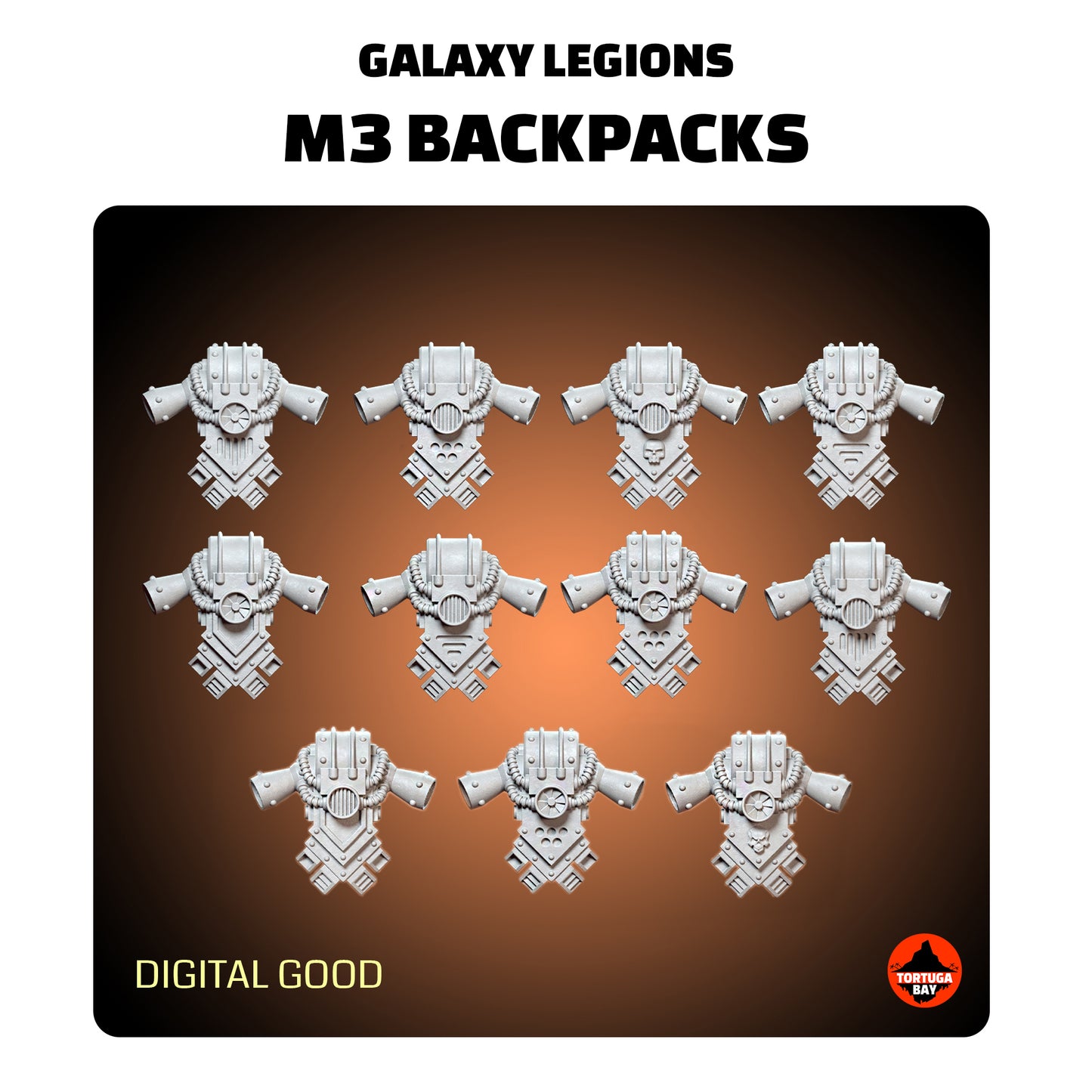 M3 Backpacks | Galaxy Marines Bits (11) - MKIII Battle Brothers- Tortugabay - 3D Printed Mini Marines