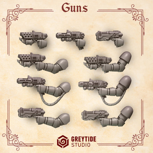 Guns Crimson Lords | (10) - Battle Brothers - Greytide - Miniatures