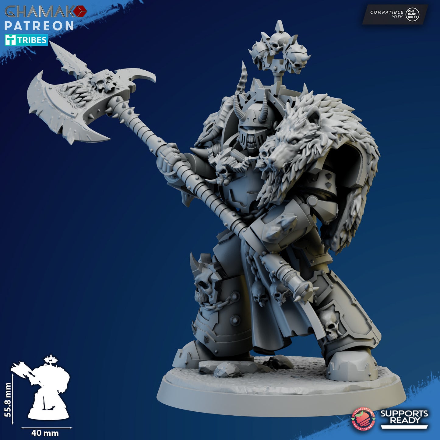 Exterminator Lord 4 | Chaos Knights (1)  - Havoc Brothers - Ghamak - 3D Printed Mini Marines