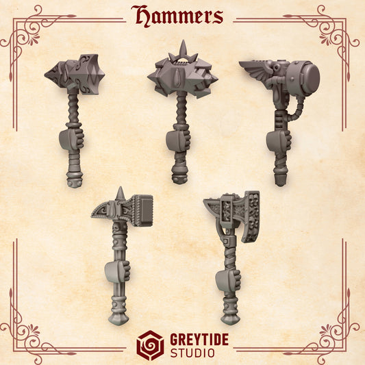 Hammers Crimson Lords | (5) - Battle Brothers - Greytide - Miniatures