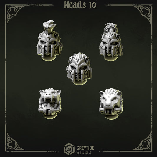 Heads 10 Eternal Pilgrims | (5) - Battle Brothers - Greytide - Miniatures