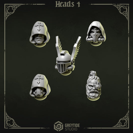 Heads 4 Eternal Pilgrims | (5) - Battle Brothers - Greytide - Miniatures