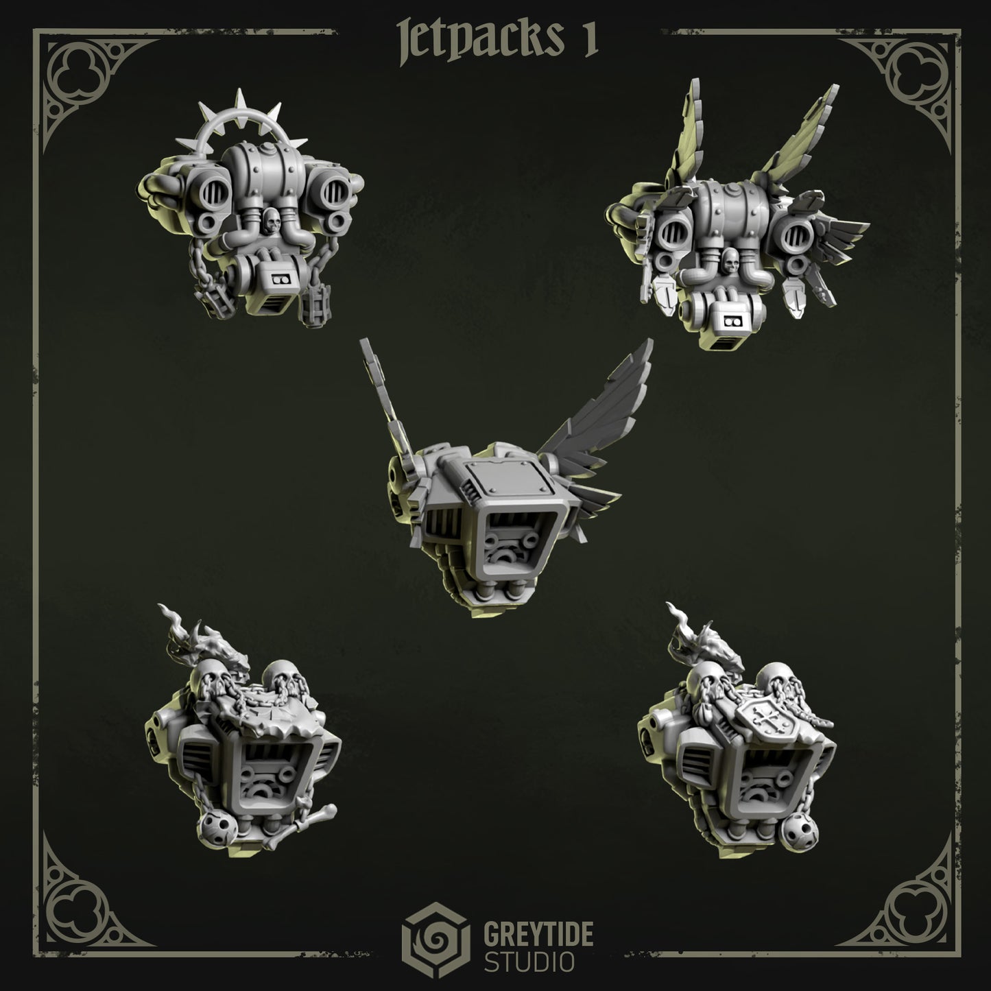 Jetpacks 1 Eternal Pilgrims | (5) - Battle Brothers - Greytide - Miniatures