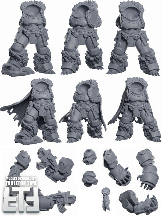 Kodiaks Exterminators | Space Bears (3) - MKX Prime Brothers - Tabletop Time - 3D Printed Mini Marines