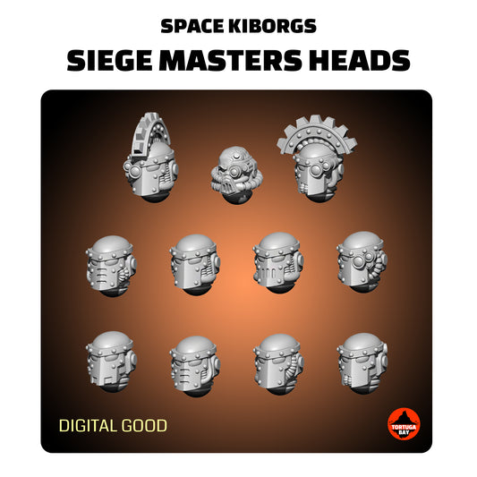 M3 Cyborg Siege Masters Helmets | Galaxy Marines Bits (11) - MKIII Battle Brothers- Tortugabay - 3D Printed Mini Marines