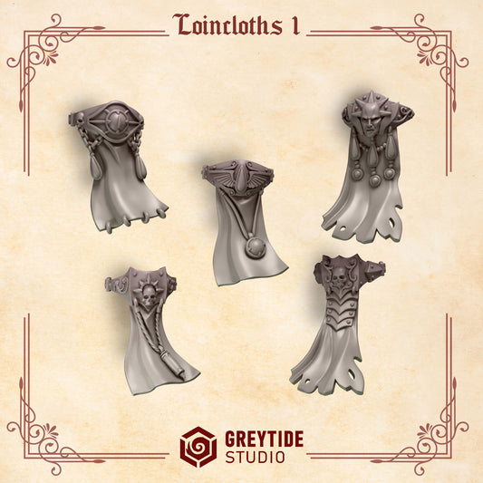 Loincloths 1 Crimson Lords | (5) - Battle Brothers - Greytide - Miniatures