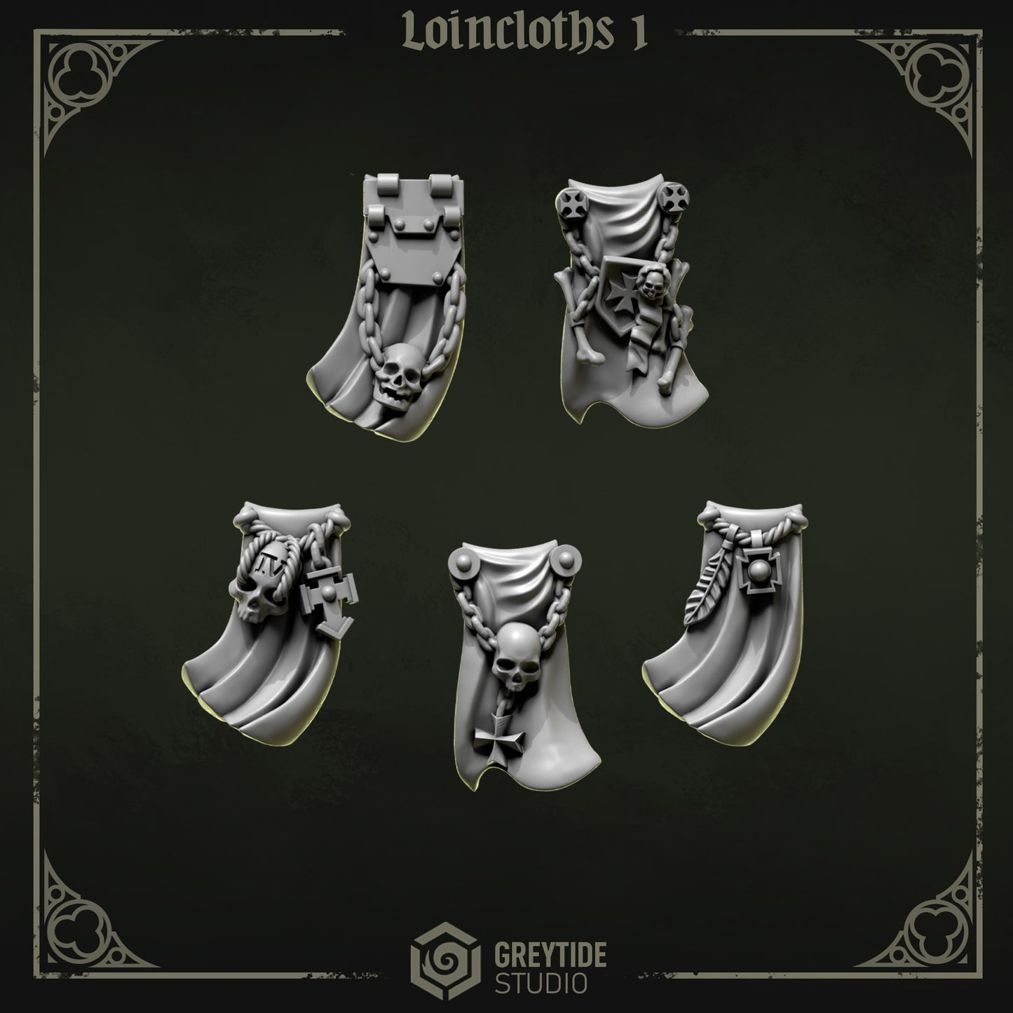 Loincloths 1 Eternal Pilgrims | (5) - Battle Brothers - Greytide - Miniatures