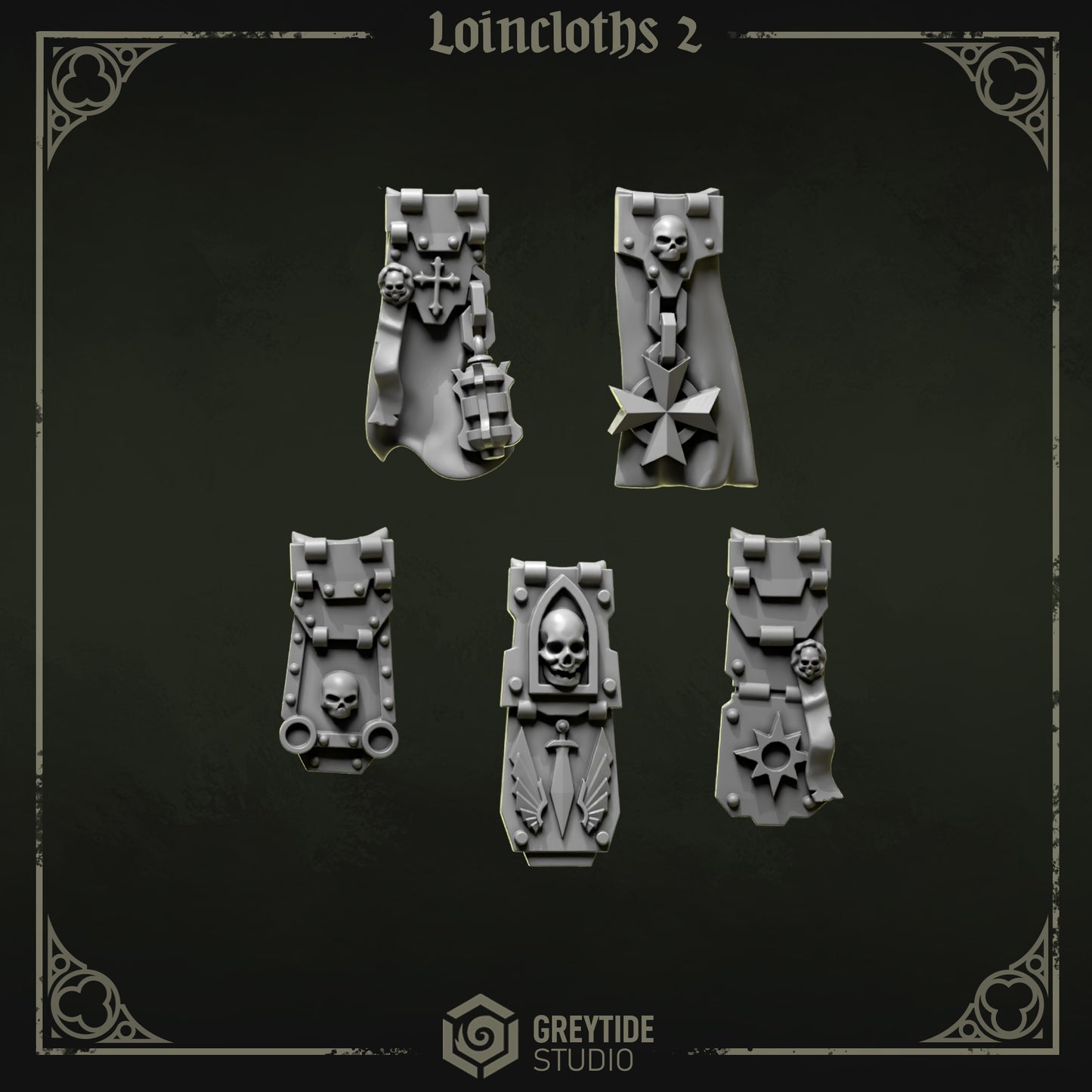 Loincloths 2 Eternal Pilgrims | (5) - Battle Brothers - Greytide - Miniatures