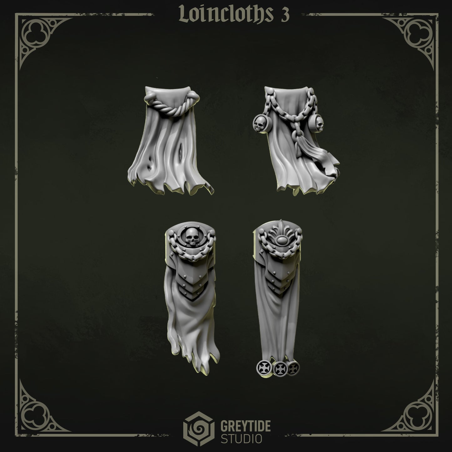 Loincloths 3 Eternal Pilgrims | (5) - Battle Brothers - Greytide - Miniatures