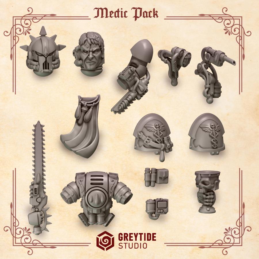 Crimson Lords Medic Pack | Battle Brothers - Greytide - Miniatures