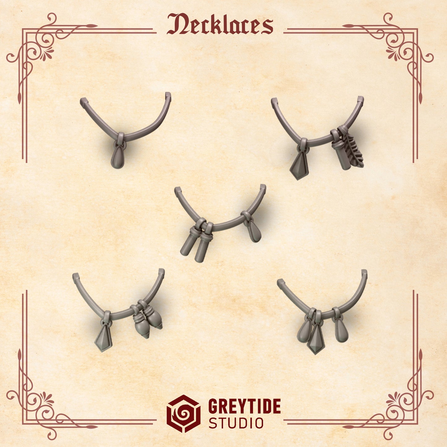 Relic Hands and Necklaces Crimson Lords | Battle Brothers - Greytide - Miniatures
