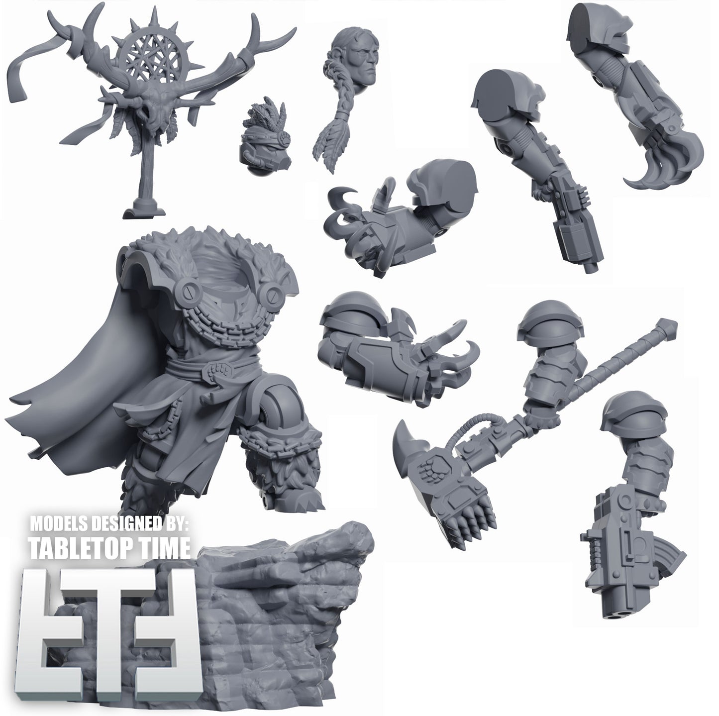 Oosan Leader | Space Bears (1) - MKX Prime Brothers - Tabletop Time - 3D Printed Mini Marines