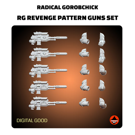 M6 Raven Revenge Pattern Guns | Galaxy Marines Bits (5) - MKVI Battle Brothers - Tortugabay - 3d Printed Mini Marines