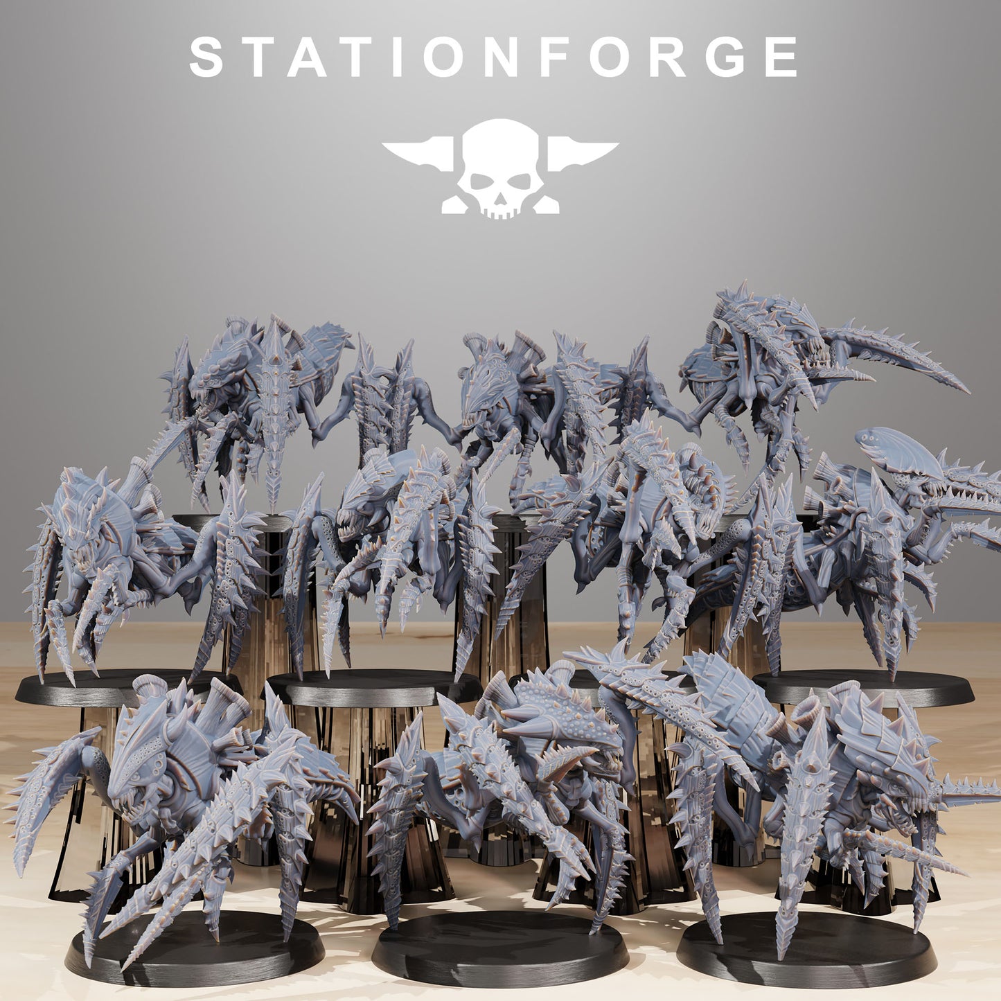Crawlers Xenarids | Alien Hives (10) - Stationforge | 3D-printed Miniatures