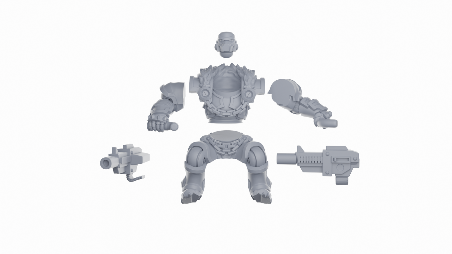 Space Bear Bikers | Space Bears (2) - MKX Prime Brothers - Tabletop Time - 3D Printed Mini Marines