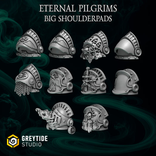 Big Armor Shoulder Pads Eternal Pilgrims | (10) - Battle Brothers - Greytide - Miniatures
