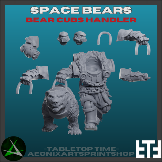 Bear Cubs Pack | Space Bears (7) - MKX Prime Brothers - Tabletop Time - 3D Printed Mini Marines