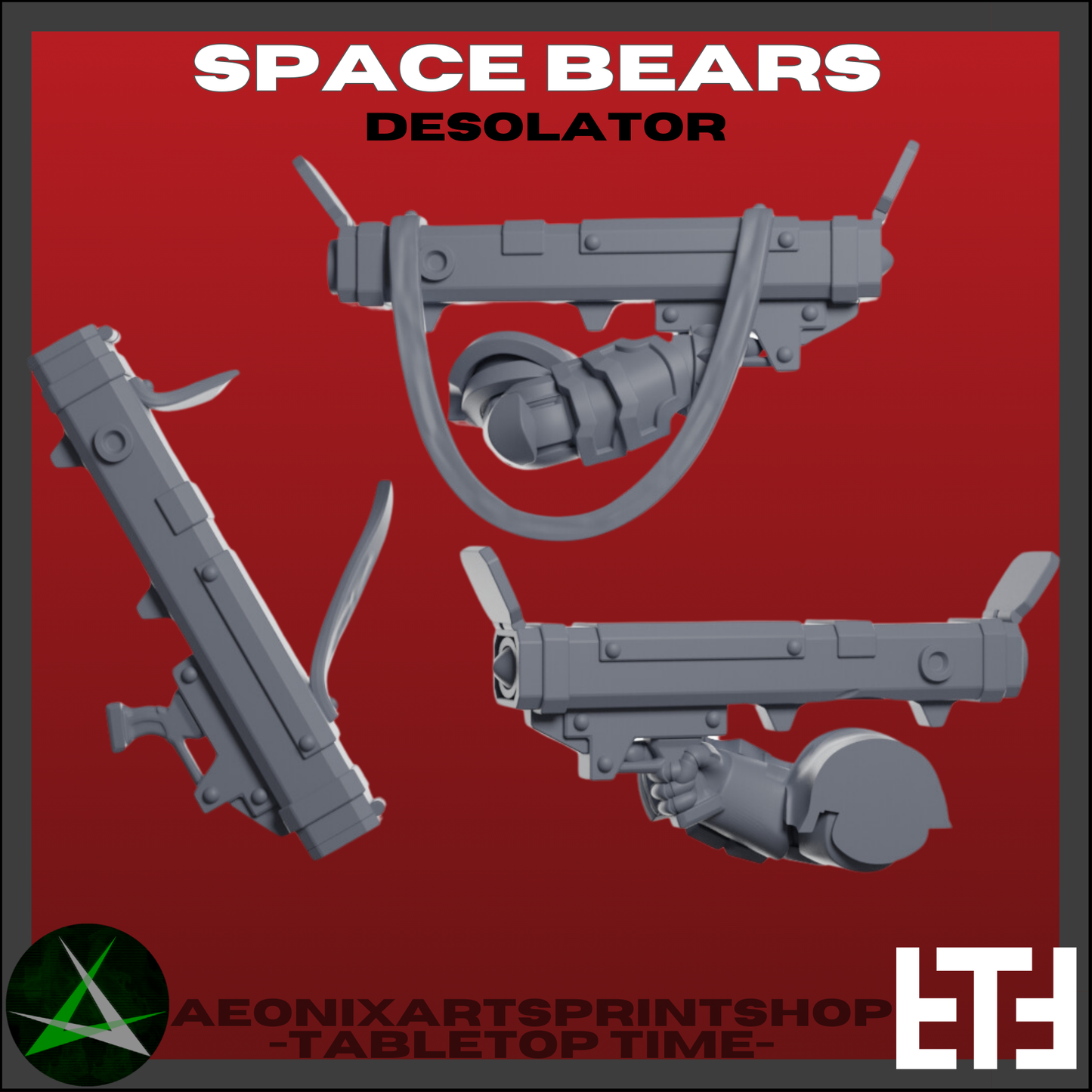 Heavy Makwa Marines Squad | Space Bears (10) - MKX Prime Brothers - Tabletop Time - 3d Printed Mini Marines